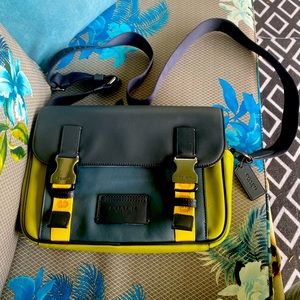 Coach Color Block Cross Body Bag Leather  like new, non smoker